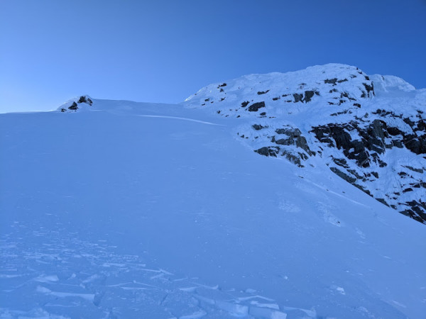 A view of the Crown Wall and the aftermath