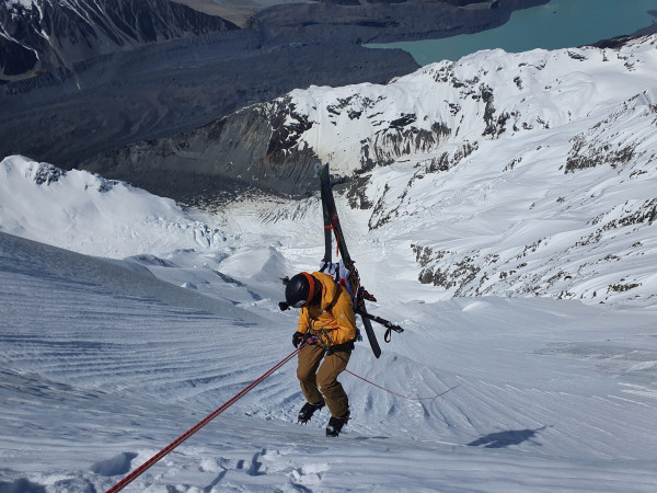 Sam Smoothy completing one of a few abseils throughout the mission